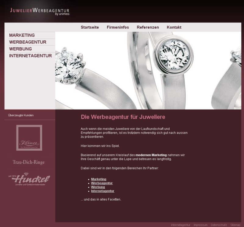 Werbung, Marketing und Internetagentur für Juweliere und Schmuckhersteller