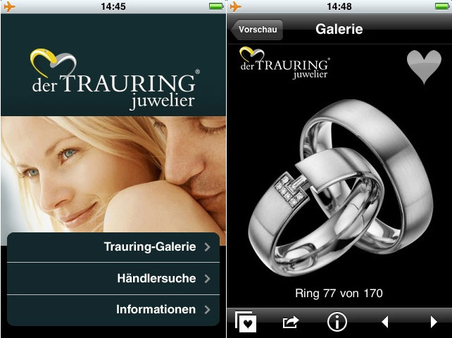 iPhone-App Trauringe - derTRAURINGjuwelier